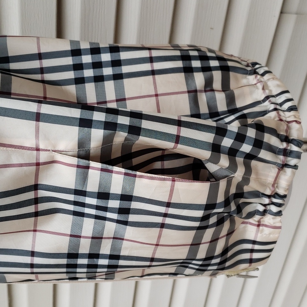 AUTHENTICATED BURBERRY CHECK PLAID LIGHTWEIGHT JACKET WINDBREAKER - Picture 10 of 13